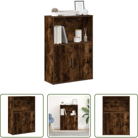 Libreria per libri -  Libreria Rovere Fumo 60x24x85 cm in Truciolato