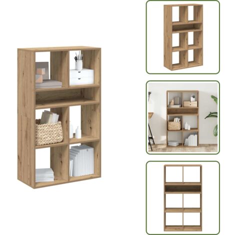 Libreria per libri - vidaXL Libreria Rovere Artigianale 66x31x112 cm Legno Multistrato - Libreria decorativa