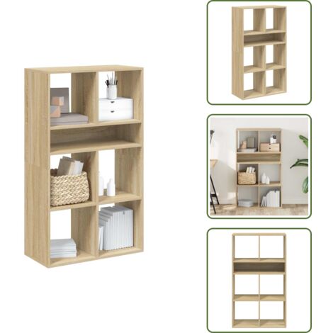 Libreria per libri - vidaXL Libreria Rovere Sonoma 66x31x112 cm in Legno Multistrato - Libreria per collezioni