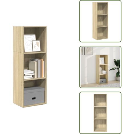Libreria per oggetti - vidaXL Libreria Rovere Sonoma 40x30x114 cm in Legno Multistrato - Libreria per libri
