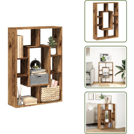 Libreria per soggiorno - vidaXL Libreria Legno Antico 63x20x90 cm in Truciolato - Libreria per studio