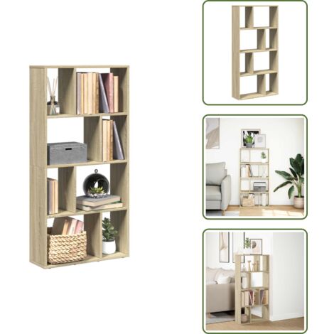 Libreria per soggiorno - vidaXL Libreria Rovere Sonoma 60x20x120,5 cm in Truciolato - Libreria per studio