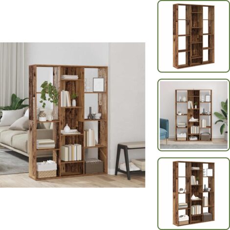Libreria per ufficio - vidaXL Libreria/Divisorio Legno Vecchio 100x24x140 cm in Truciolato - Scaffale per casa