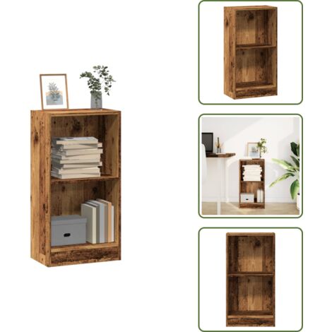 Libreria per ufficio - vidaXL Libreria Legno Antico 40x24x76 cm in Truciolato - Libreria con scomparti