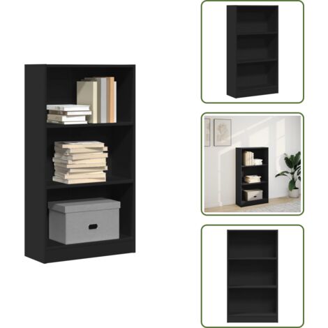 Libreria per ufficio - vidaXL Libreria Nera 60x24x109 cm in Truciolato - Libreria con scomparti