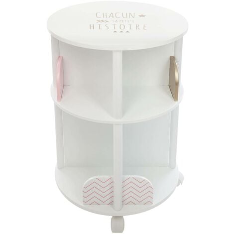 Libreria rotonda per bambini rosa H59cm - Atmosphera créateur d'intérieur