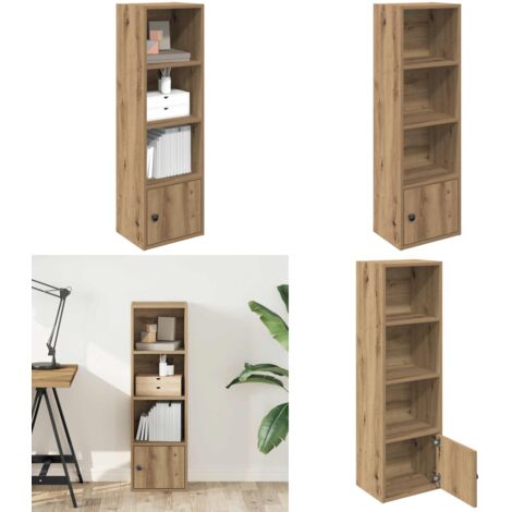 Libreria Rovere Artigianale 31x24x102 cm in Legno Multistrato - Libreria con ripiani - Armadio per libri