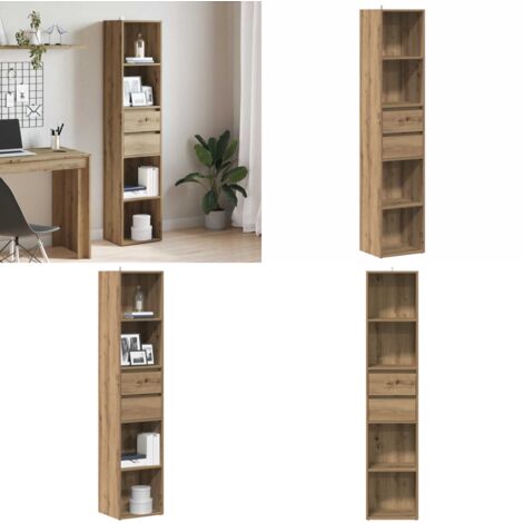 Libreria Rovere Artigianale 36x30x171 cm Legno Multistrato - Libreria moderna - Libreria in truciolato