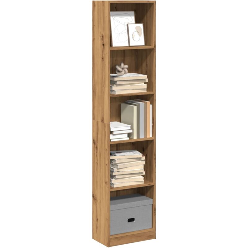 Libreria Rovere Artigianale 40x24x176 cm in Legno Multistrato