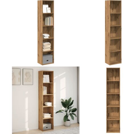 Libreria Rovere Artigianale 40x30x189 cm in Legno Multistrato - Libreria in truciolato - Libreria artigianale