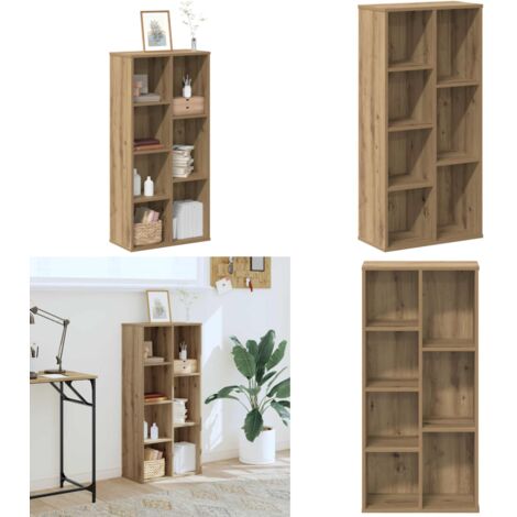 Libreria Rovere Artigianale 50x25x105 cm in Legno Multistrato - Libreria con scomparti - Libreria per oggetti