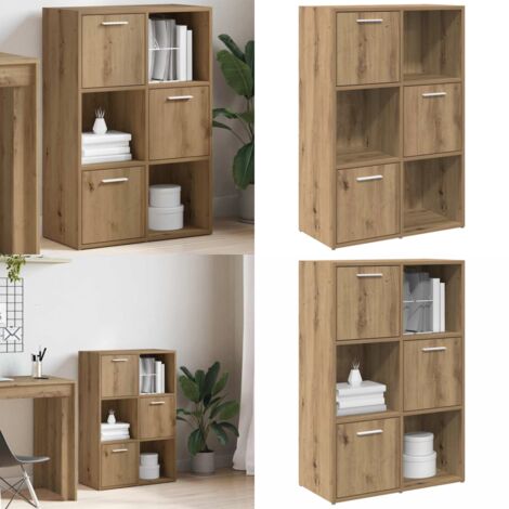 Libreria Rovere Artigianale 60,5x30x90 cm in Legno Multistrato - Libreria in truciolato - Libreria industriale