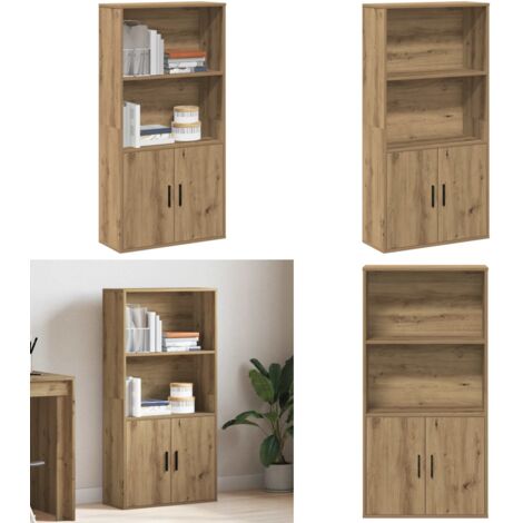 Libreria Rovere Artigianale 60x24x120 cm in Truciolato - Libreria per libri - Armadio per libri