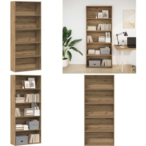 Libreria Rovere Artigianale 80x30x189 cm in Legno Multistrato - Libreria multistrato - Libreria rovere artigianale