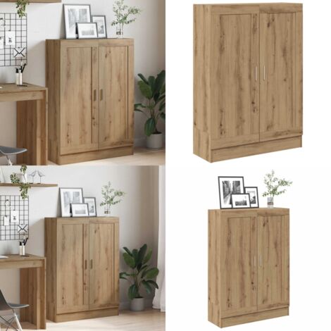 Libreria Rovere Artigianale 82,5x30,5x115 cm in Truciolato - Libreria rovere artigianale - Libreria con ante