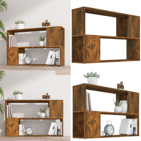 Libreria Rovere Fumo 100x24x63 cm in Legno Multistrato - Libreria moderna - Libreria decorativa
