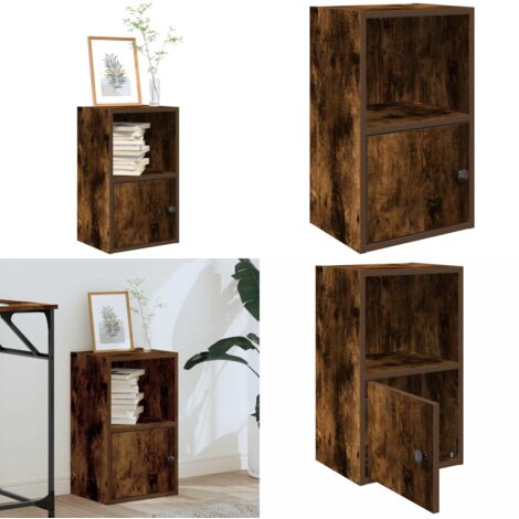 Libreria Rovere Fumo 31x24x52 cm in Legno Multistrato - Armadio per libri - Libreria multistrato