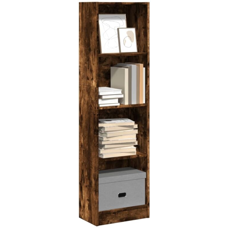 Libreria Rovere Fumo 40x24x143 cm in Truciolato