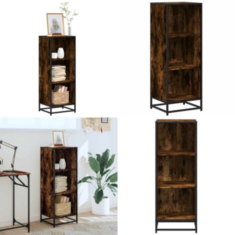 Libreria Rovere Fumo 40x35x107,5 cm in Legno Multistrato - Libreria moderna - Libreria in truciolato