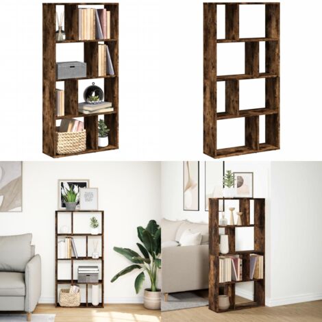 Libreria Rovere Fumo 60x20x120,5 cm in Truciolato - Libreria moderna - Libreria con scomparti