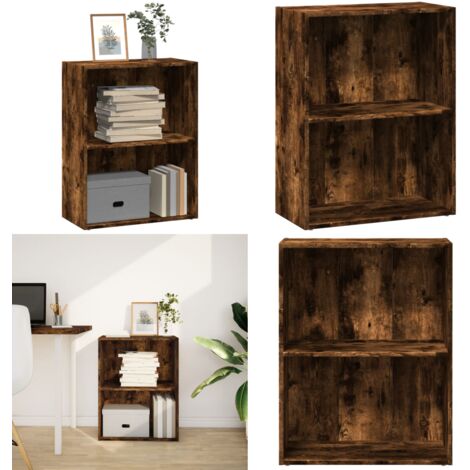 Libreria Rovere Fumo 60x30x77 cm in Legno Multistrato - Libreria multistrato - Libreria in truciolato