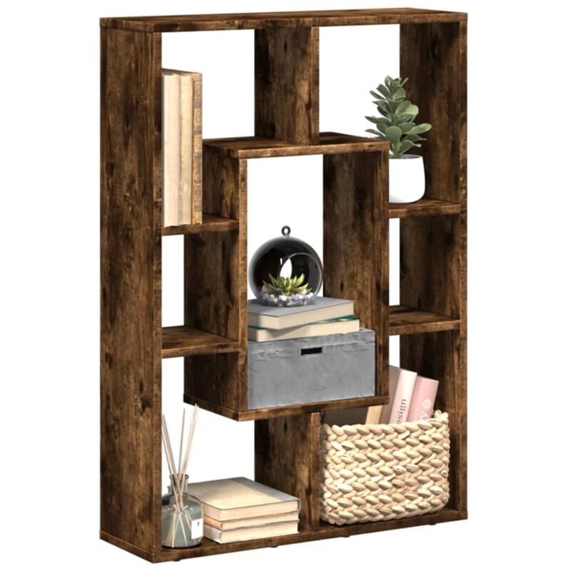 Libreria Rovere Fumo 63x20x90 cm in Truciolato