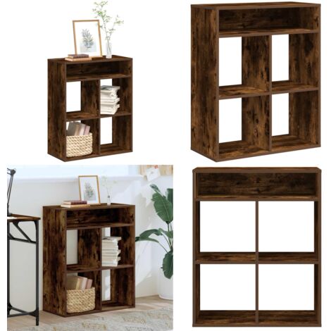 Libreria Rovere Fumo 66x31x80 cm in Legno Multistrato - Libreria multistrato - Libreria per libri