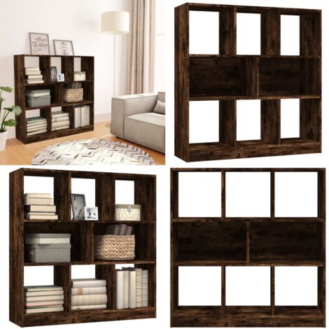 Libreria Rovere Fumo 97,5x29,5x100 cm in Legno Multistrato - Libreria multistrato - Libreria rovere fumo