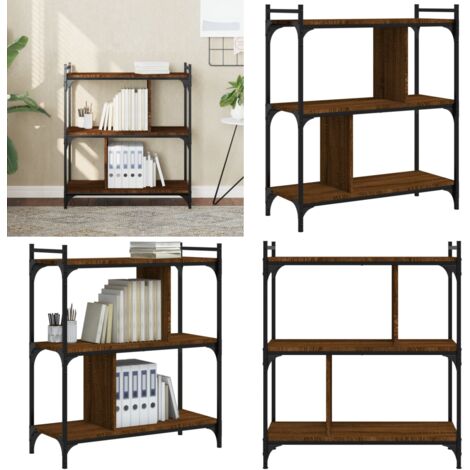 Libreria Rovere Marrone 3 Ripiani 76x32x88 cm Legno Multistrato - Libreria marrone - Libreria con 3 ripiani
