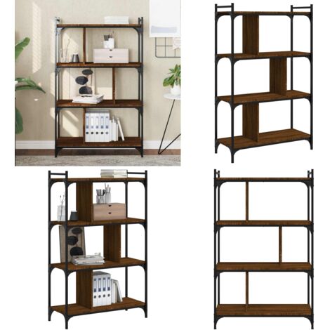 Libreria Rovere Marrone 4 Ripiani 76x32x123cm Legno Multistrato - Libreria marrone - Libreria con 4 ripiani