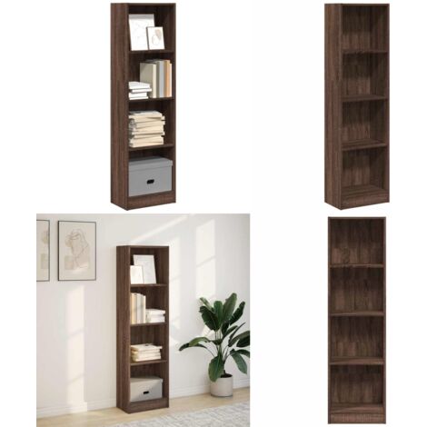 Libreria Rovere Marrone 40x24x143 cm in Legno Multistrato - Libreria marrone - Libreria multistrato