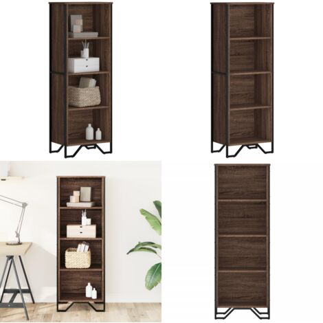 Libreria Rovere Marrone 50x31x137,5 cm in Truciolato - Libreria marrone - Libreria moderna