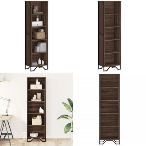 Libreria Rovere Marrone 50x31x169 cm in Legno Multistrato - Libreria moderna - Libreria marrone