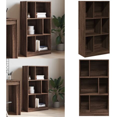 Libreria Rovere Marrone 57x28,5x107,5 cm in Legno Multistrato - Libreria marrone - Libreria con scomparti