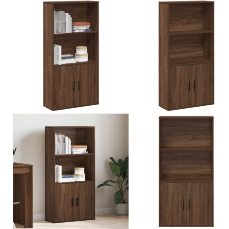 Libreria Rovere Marrone 60x24x120 cm in Legno Multistrato - Libreria marrone - Libreria multistrato