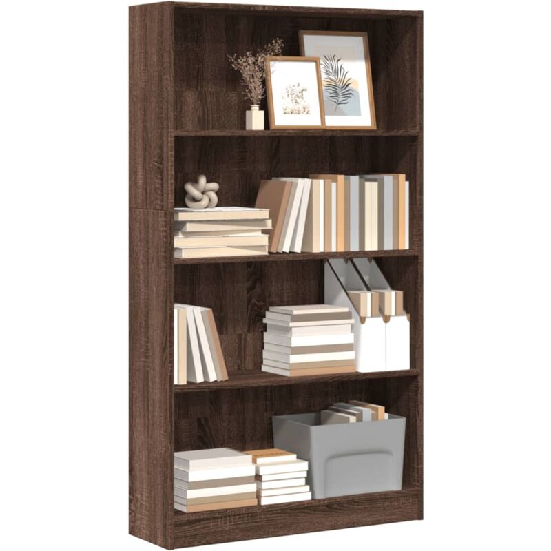 Libreria Rovere Marrone 80x24x143 cm in Legno Multistrato