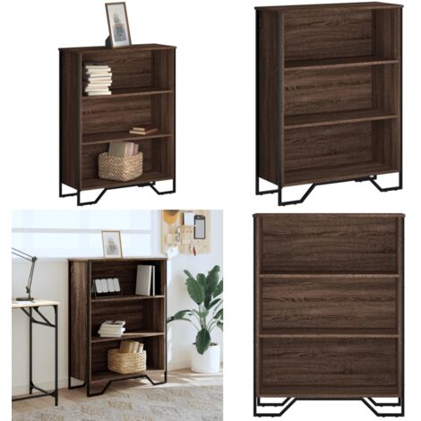 Libreria Rovere Marrone 80x31x106 cm in Legno Multistrato - Libreria marrone - Libreria moderna