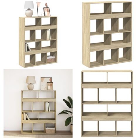 Libreria Rovere Sonoma 100x33x125,5 cm in Legno Multistrato - Libreria multistrato - Libreria con scomparti