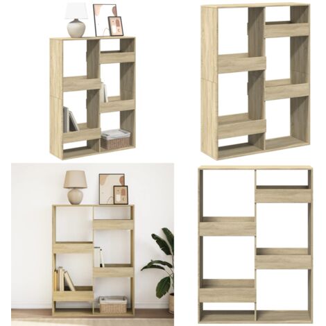 Libreria Rovere Sonoma 100x33x135 cm in Legno Multistrato - Libreria multistrato - Libreria con ripiani