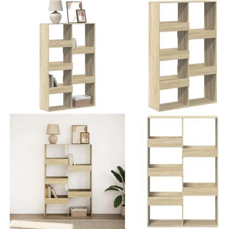 Libreria Rovere Sonoma 100x33x155,5 cm in Legno Multistrato - Libreria multistrato - Libreria con scaffali