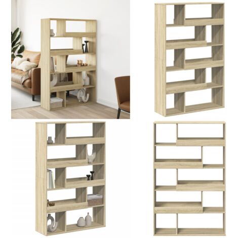 Libreria Rovere Sonoma 100x33x156,5 cm in Truciolato - Scaffale per ufficio - Libreria in truciolato