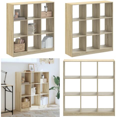 Libreria Rovere Sonoma 102x32x108 cm in Legno Multistrato - Libreria in legno multistrato - Libreria in legno sonoma