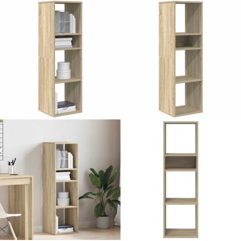 Libreria Rovere Sonoma 34x31x112 cm in Legno Multistrato - Scaffalatura per libri - Libreria in truciolato
