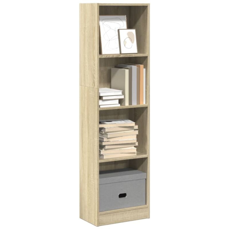 Libreria Rovere Sonoma 40x24x143 cm in Legno Multistrato