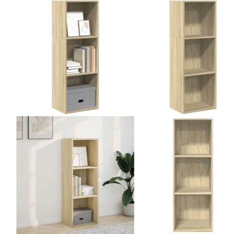 Libreria Rovere Sonoma 40x30x114 cm in Legno Multistrato - Libreria in truciolato - Libreria con scomparti