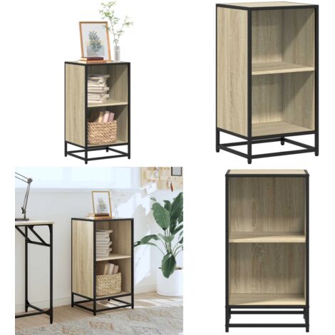 Libreria Rovere Sonoma 40x35x76 cm in Legno Multistrato - Libreria moderna - Libreria in metallo