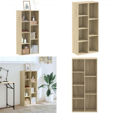 Libreria Rovere Sonoma 50x25x105 cm in Legno Multistrato - Libreria con scomparti - Libreria per collezioni
