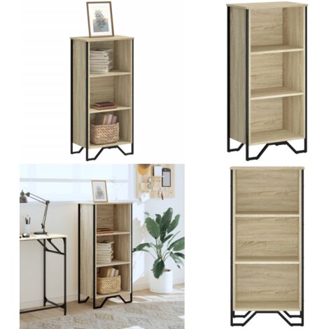 Libreria Rovere Sonoma 50x31x106 cm in Legno Multistrato - Libreria moderna - Libreria con scomparti