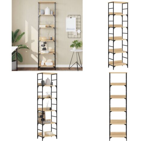 Libreria Rovere Sonoma 50x33x188,5 cm Legno ingegnerizzato - Archiviazione - Scaffale