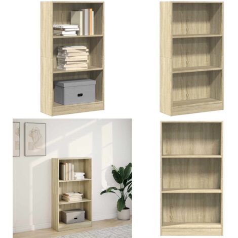 Libreria Rovere Sonoma 60x24x109 cm in Legno Multistrato - Libreria multistrato - Libreria in truciolato